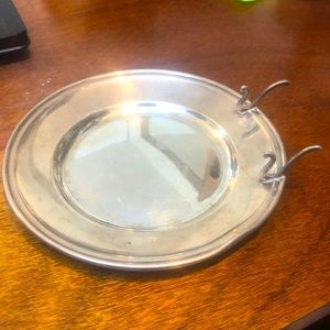 Small silver plate decor